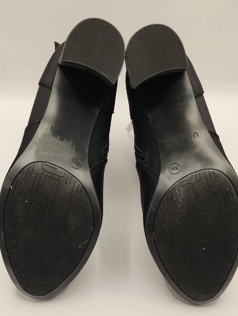 Unisa Black Ankle Boots with Silver Buckle. New, Without Tags.